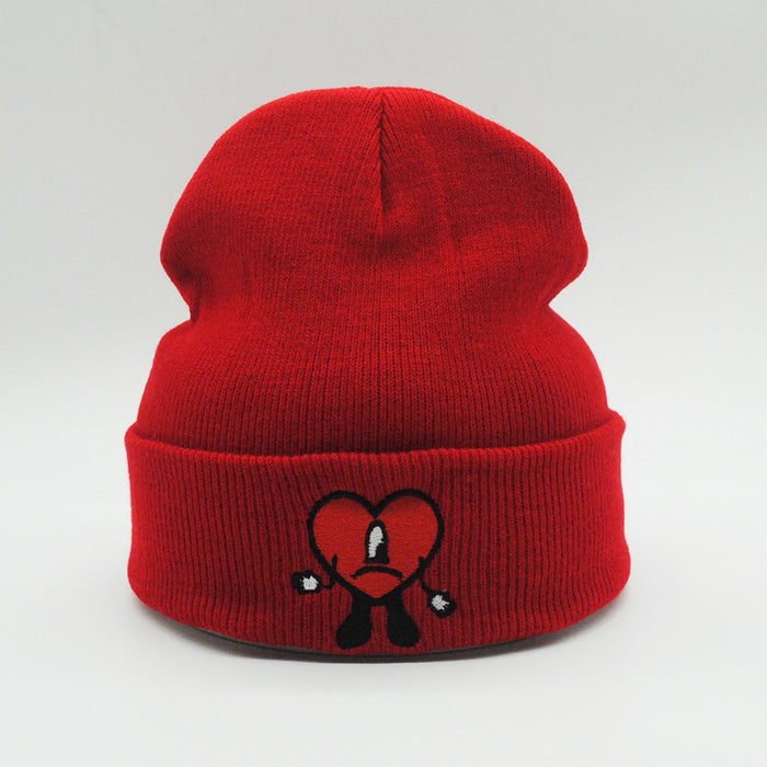 Wholesale Autumn and Winter Acrylic Cartoon Embroidery Knitted Beanie JDC-FH-PeiN018