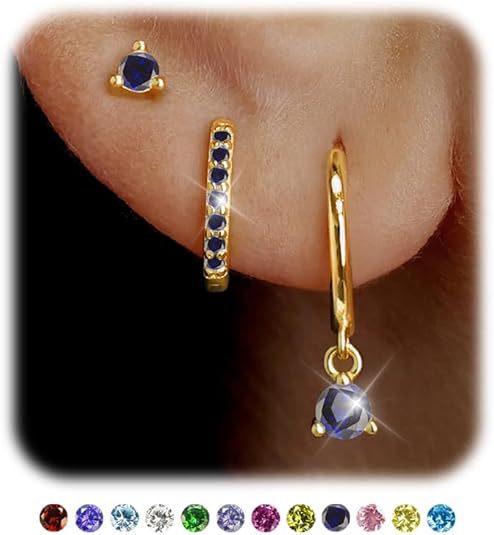 Wholesale Brass genuine gold electroplated earrings niche set earrings three piece set earrings buckle earrings