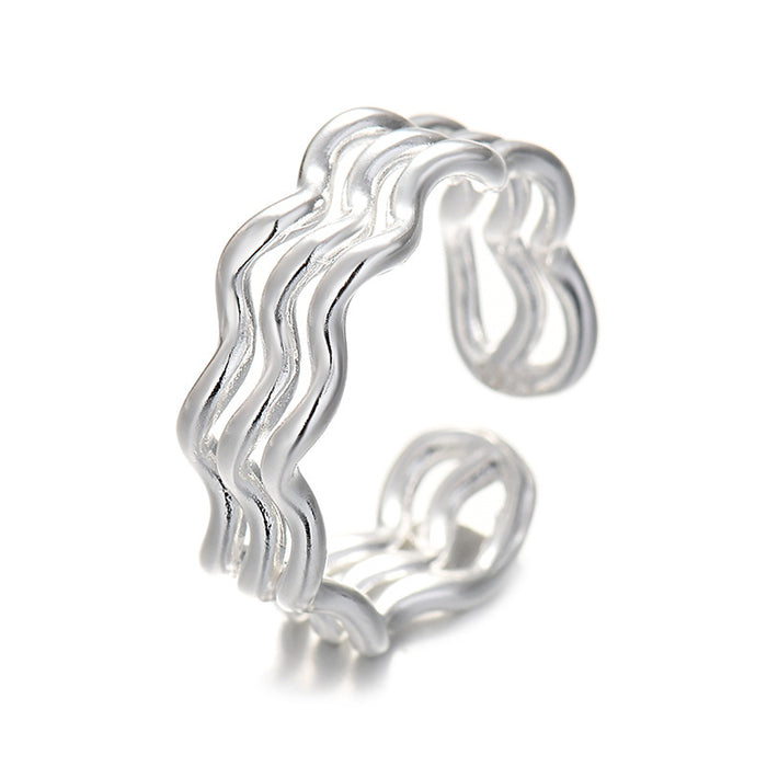 Wholesale Plain ring, simple temperament, niche design, open-ended ring accessory