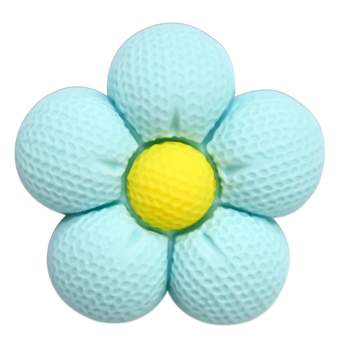 Wholesale Cartoon five petal flower 3D three-dimensional DIY hole shoe buckle PVC soft rubber detachable decorative accessory