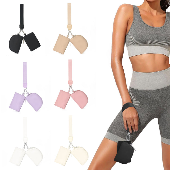 Wholesale Same style wrist bag, portable Lulu card bag, bank card mini change storage bag