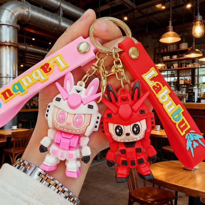 Wholesale Cute buck-toothed cartoon mecha keychains