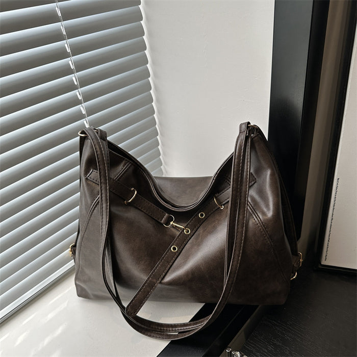 Wholesale Retro large capacity backpack, new personalized and fashionable style, single shoulder crossbody bag, tote bag