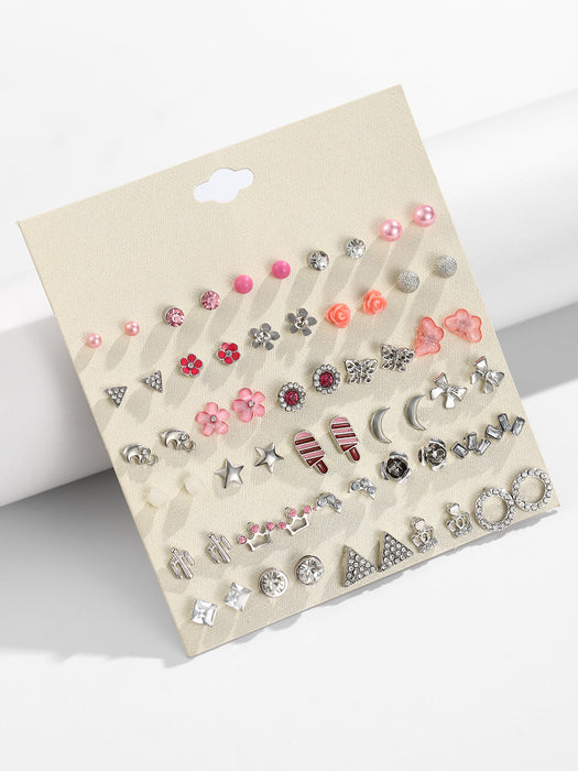 Wholesale Multiple Pairs of Bow Flowers Earrings