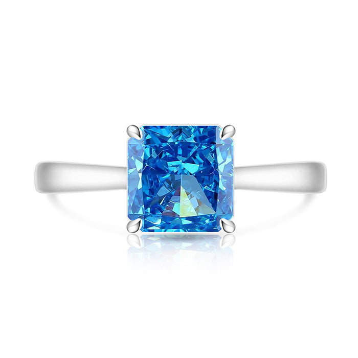 Wholesale Geometric High Carbon Diamond Ring Real Gold Plated Fashion Jewelry Accessory for Women Boutique Resale