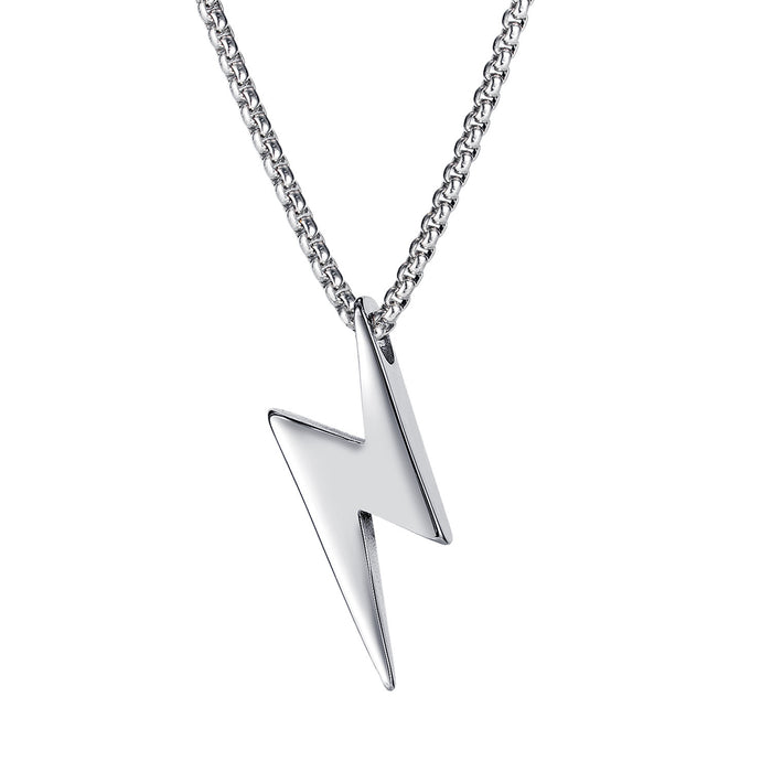 Wholesale Creative, fashionable and versatile lightning stainless steel men's necklace
