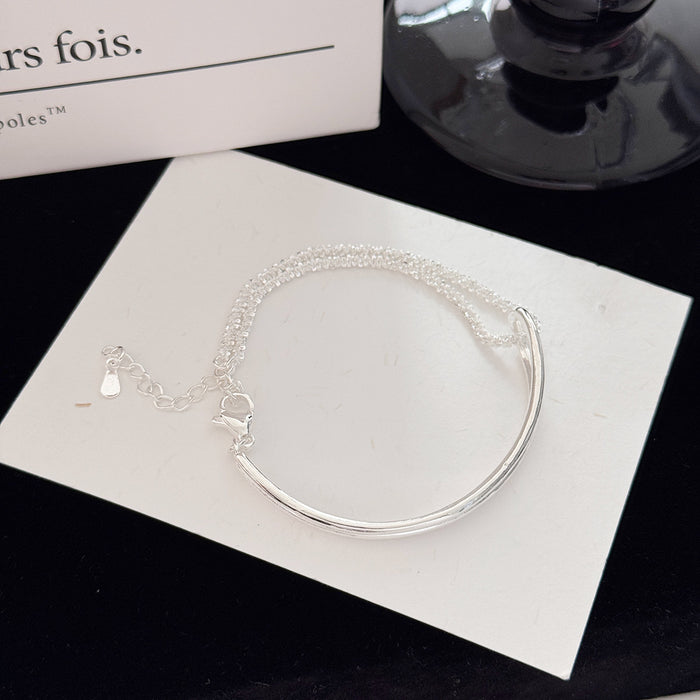 Wholesale Double layered bracelet with personalized splicing and asymmetric bracelet temperament chain