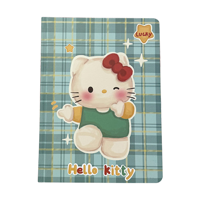 Wholesale Green Plaid Cat Notebook Cute Cartoon Book Student' s Journa
