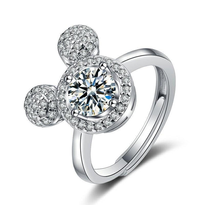 Wholesale Diamond Ring Carat Stars Brilliant Niche Texture Adjustable Ring