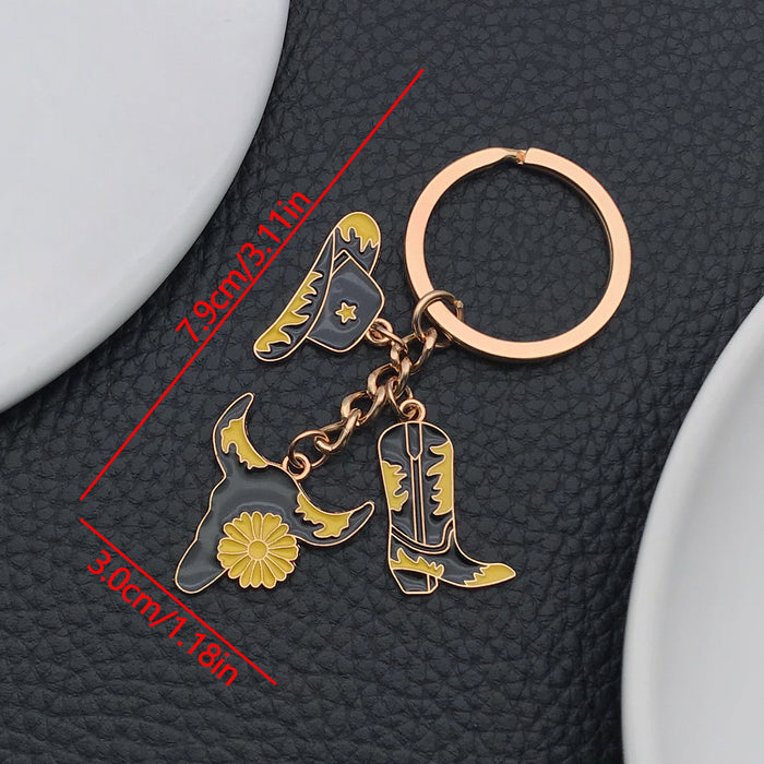 Wholesale Oil-dripping hat pistol metal keychain