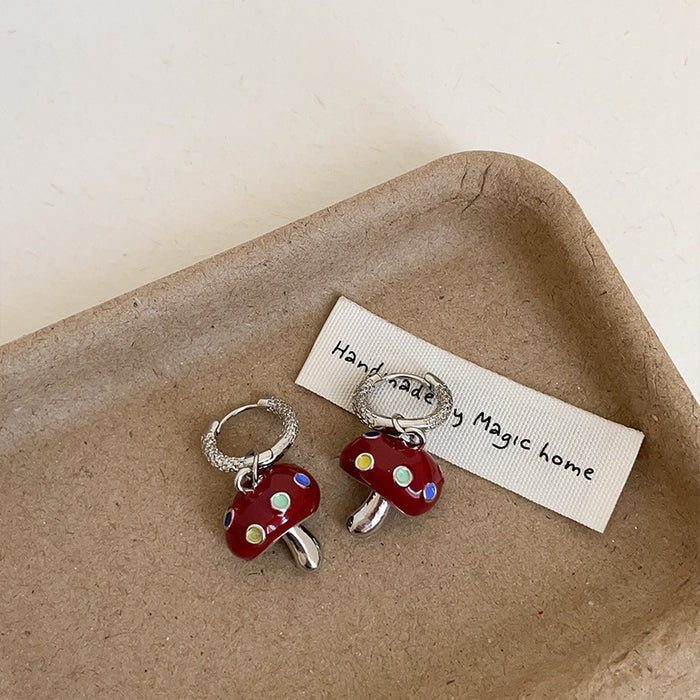 Wholesale Colorful Diamond Red Earrings