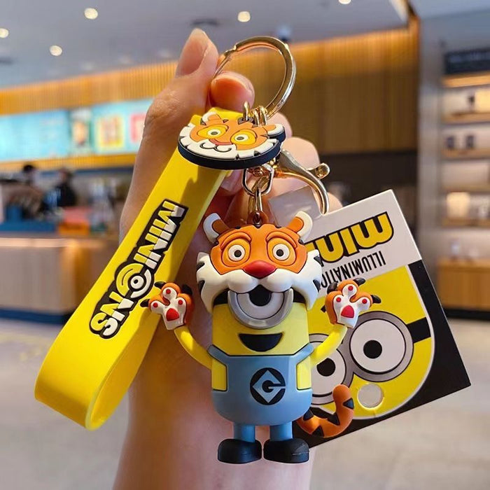 Wholesale  Cute Cartoon Silicone Keychain Doll Car Keychain Pendant