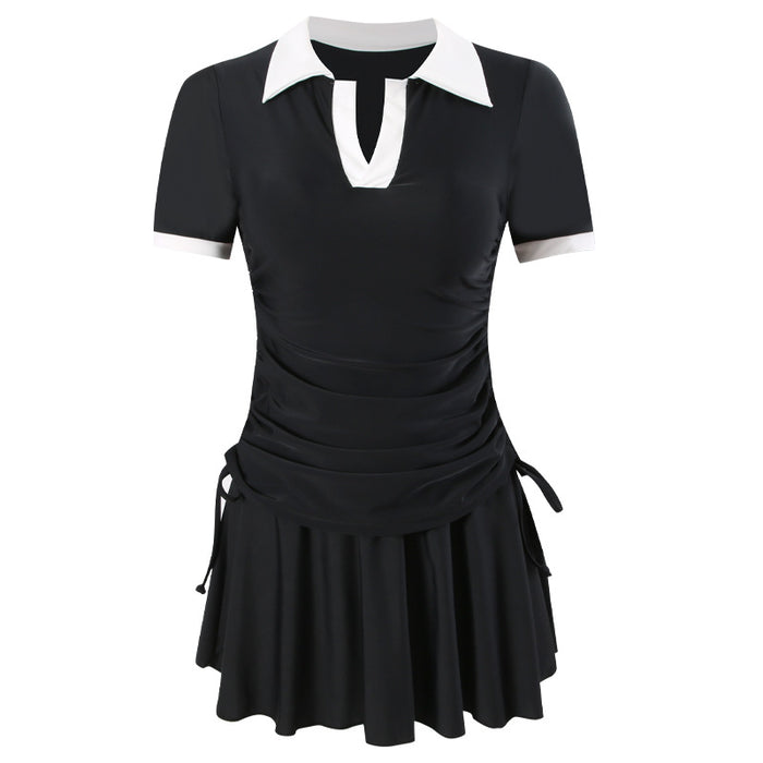 Wholesale Split three piece swimsuit energetic sports short sleeved plus size swimsuit