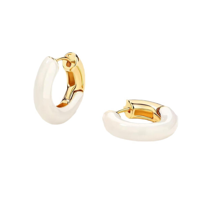 Wholesale  Earring Contrast Color Enamel Dropping Glaze Earrings Women's Elegant  Earrings