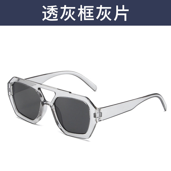 Wholesale Large frame polygonal sunglasses for women, fashionable and personalized sunglasses, internet famous retro street photography glasses