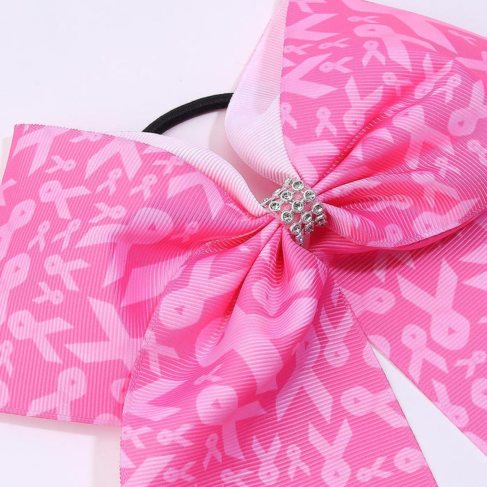 Wholesale Red Ribbon Pattern Bow Hair Scrunchies JDC-HS-Danzuo016