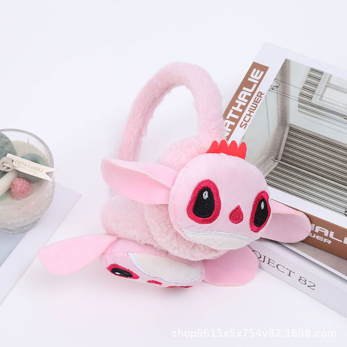 Wholesale Cute plush and thick cartoon ear warmer f