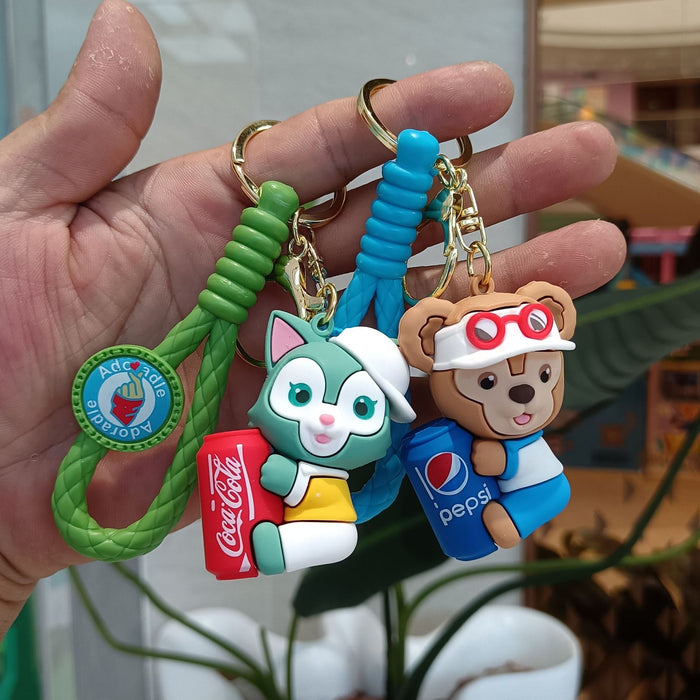 Wholesale Cute Cartoon Student PVC Keychains JDC-KC-YiChang017