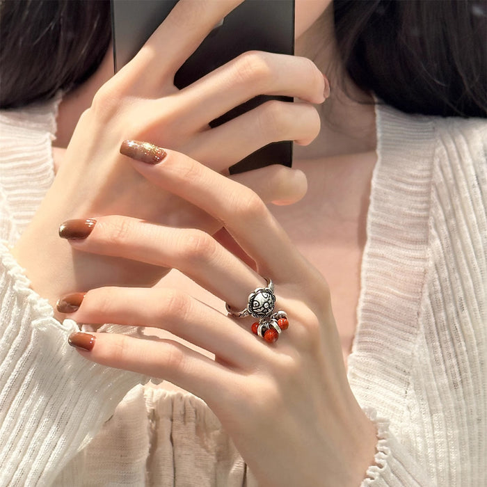 Wholesale Vintage vintage pendant ring, niche, high-end, light luxury, personalized, new handmade accessory