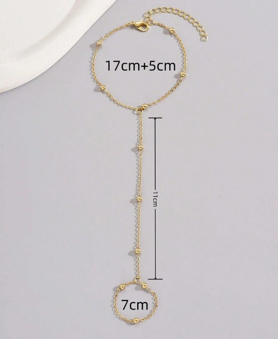 Wholesale Pearl Finger Chain Personality Ladies Temperament Bracelet Metal Wear Finger Bracelet