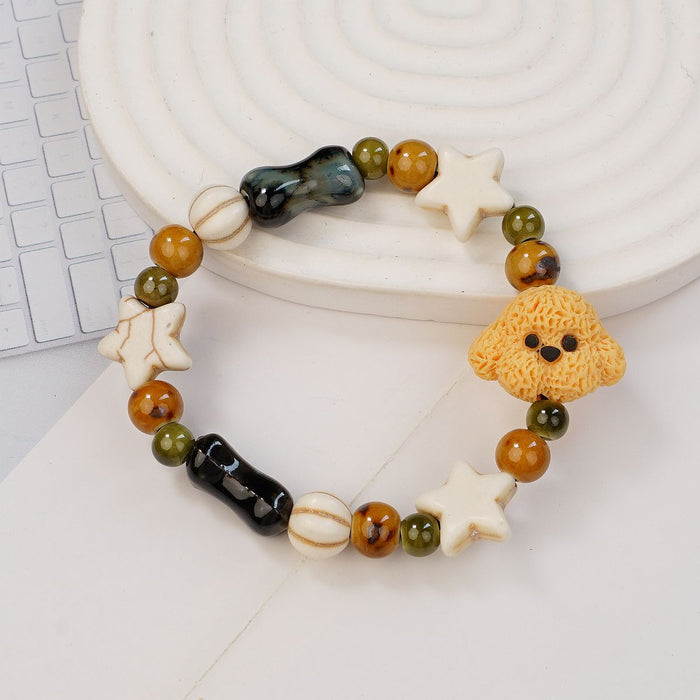 Wholesale Ceramic Bracelet Cartoon Cute Dog Versatile Bracelet Student Bracelet Wholesale