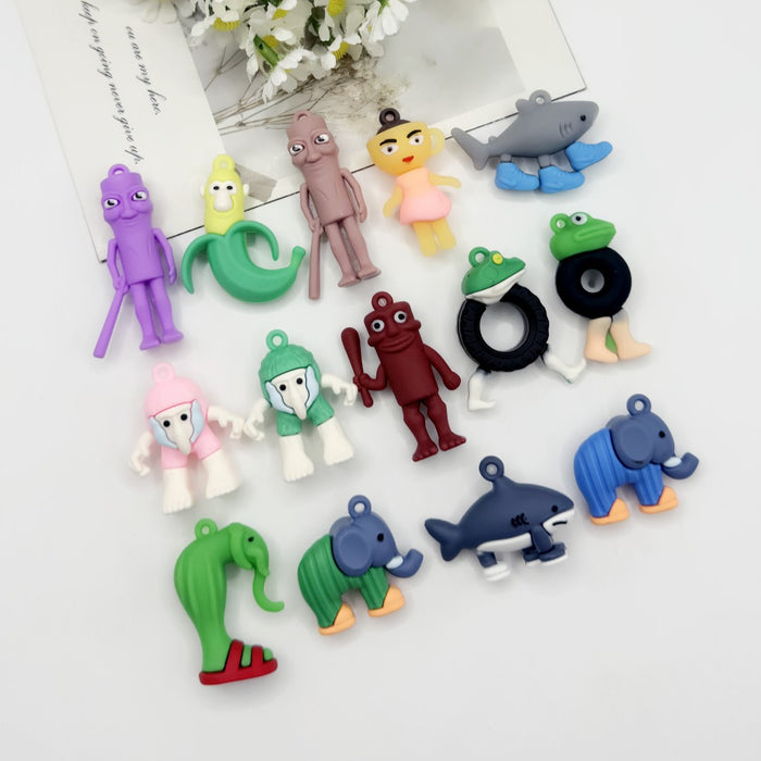 Wholesale Small keychain, abstract wooden stick, human curiosity, desktop car accessories, pendant wholesale