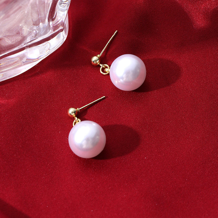 Wholesale Advanced design, pearl earrings, temperament, silver needle earrings