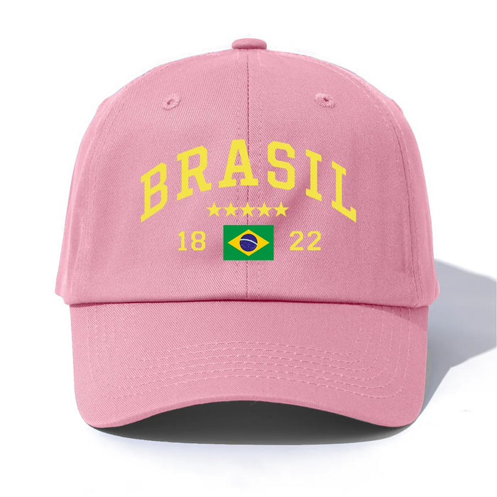 Wholesale Brazil Flag BRASIL Printed Baseball Cap Green Adjustable Outdoor Summer Fashion Accessory