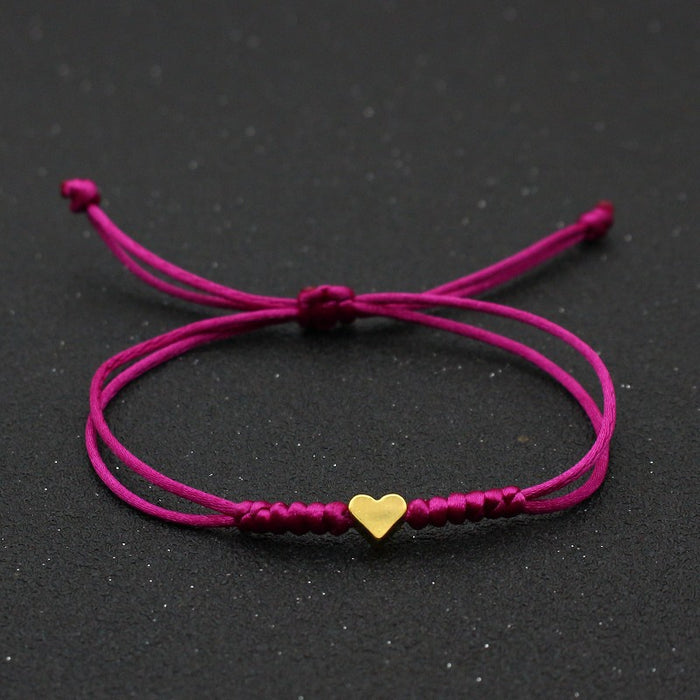 Wholesale Love Bracelet Couple Hand Woven Adjustable Red Rope Bracelet Summer Simple and Versatile Handmade Jewelry for Women JDC-BT-SX005