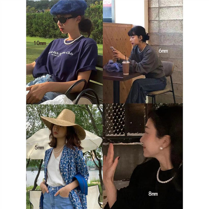 Wholesale Pearl necklace made of pure silver