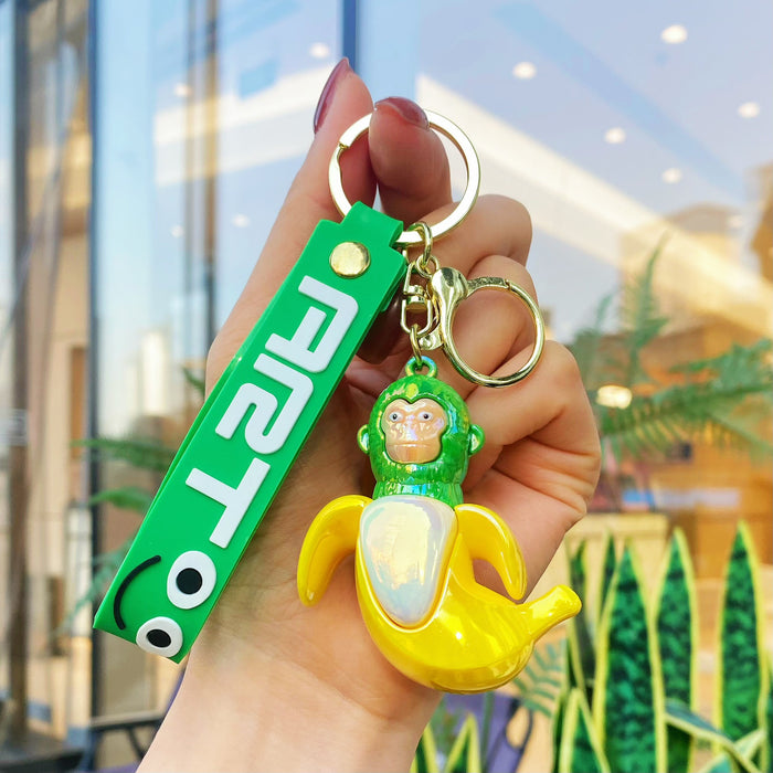 Wholesale 10 PCS Colorful and cute cartoon silicone keychains