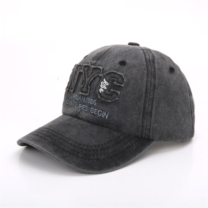 Wholesale Retro baseball cap, men's curved duckbill cap, letter sunshade and sun protection hat