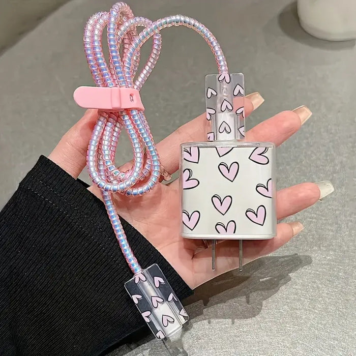 Wholesale Heart-patterned 20W charger protective case