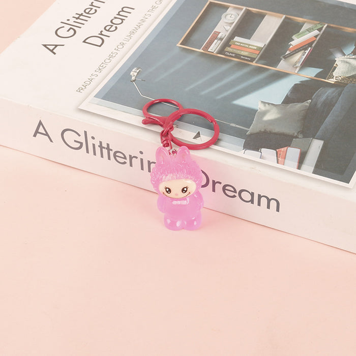 Wholesale Creative Cartoon Keychain Pendant Resin Luminous Doll Accessories Small Gifts Wholesale