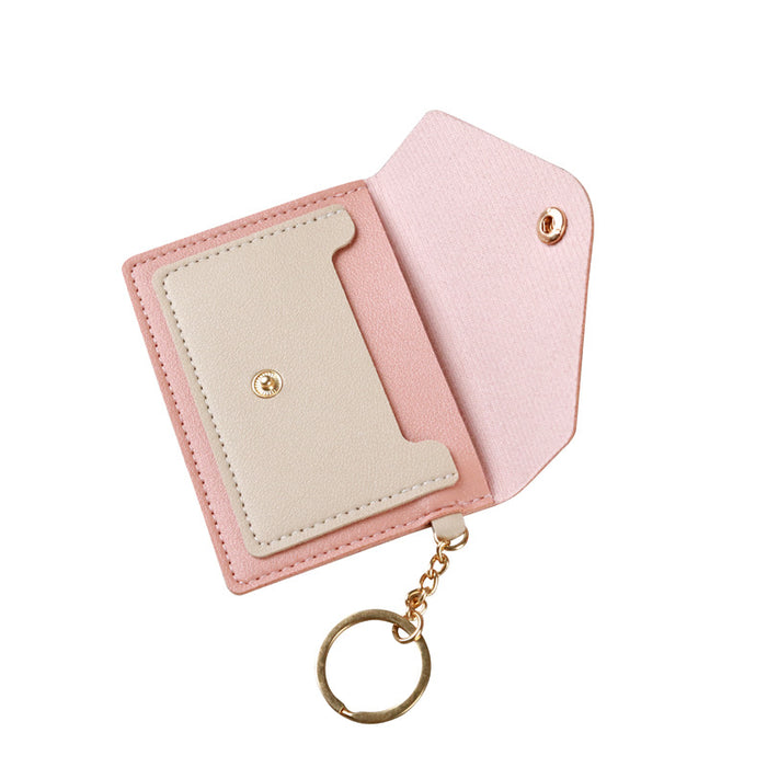 Wholesale Creative Fashion Small Card Bag Women's Candy Color Keychain Jewelry Student Bus Card Holder