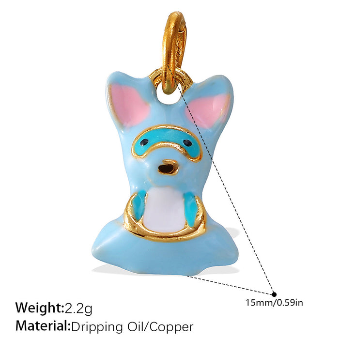 Wholesale Cartoon Cute Stereo Elephant Puppy Oil Dripping Pendant Decorative Accessories Mobile Phone Pendant