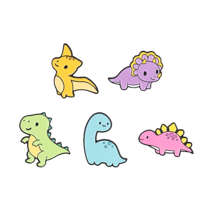 Wholesale Cute Dinosaur Enamel Brooch Pin Fashion Animal Badge For Backpack Bag Charm Boutique Gift Accessory