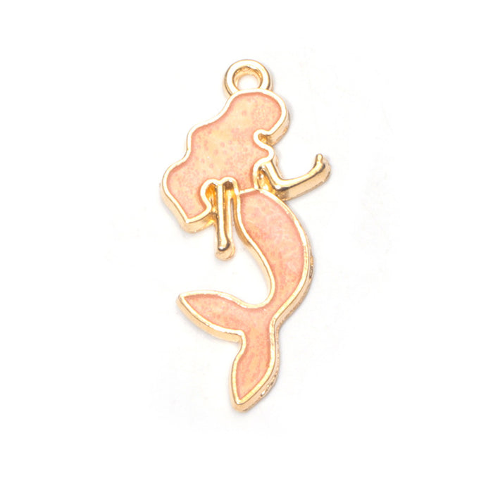Wholesale Chic Pink Alloy Oil Drip DIY Jewelry Charms Crown Theme for Bracelet Necklace Bag Decoration