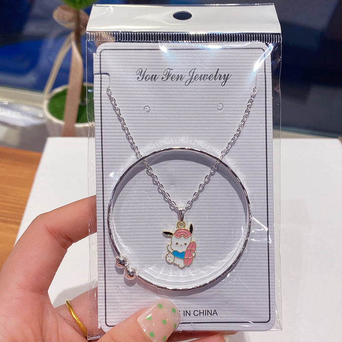 Wholesale Children Cartoon Bracelet Necklace Combination