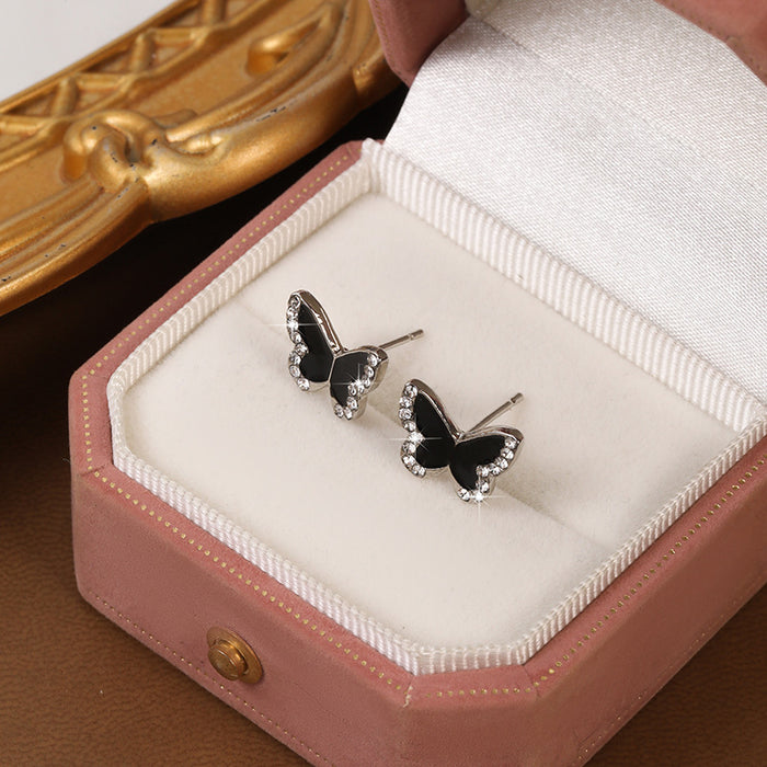 Wholesale S925 Silver Needle Butterfly Earrings Female Earrings