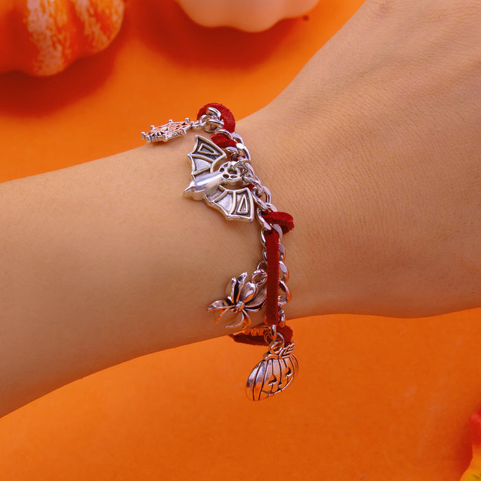 Wholesale  Necklace Women Pumpkin Ghost Bat  Combination Bracelet Horror Jewelry Set