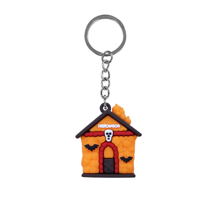 Wholesale  Pumpkin Ghost 3D PVC Keychain Doll DIY Party Bag Charm Keychain  MOQ:10