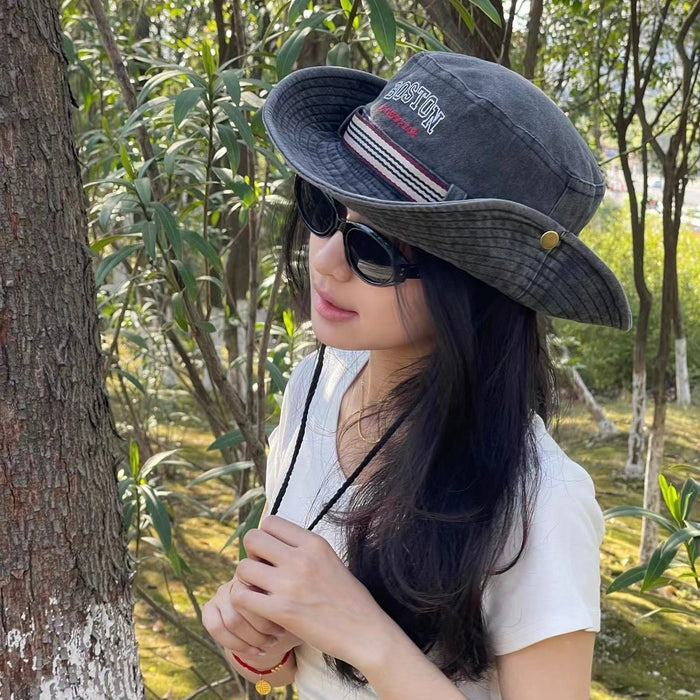 Wholesale High-end fisherman hat washed hat Korean style cool foldable outdoor travel mountaineering fishing sun hat men and women basin hat