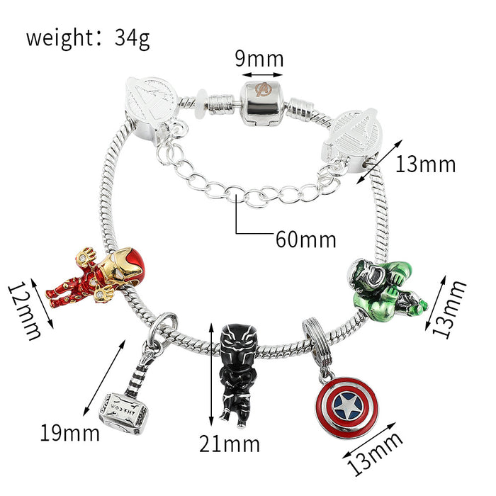 Wholesale Film and Television peripheral Animation Original God series  bad rabbit pan family bracelet diy beads loose beads jewelry