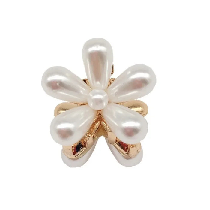 Wholesale Pearl small flower hair clip, vintage daisy flower hair clip, mini elegant bangs clip, edge clip
