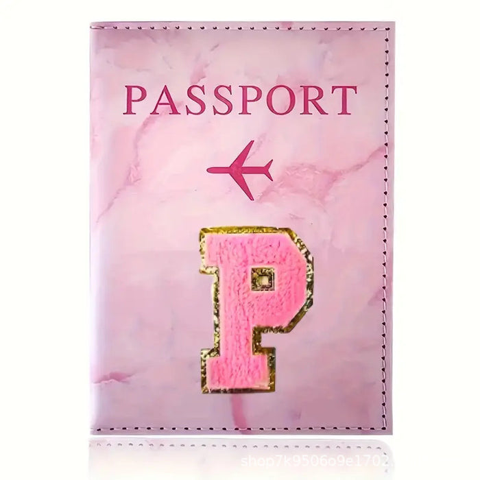 Wholesale Trendy Monogram Passport Cover Initial PU Leather Travel Wallet Unisex Boutique Card Holder