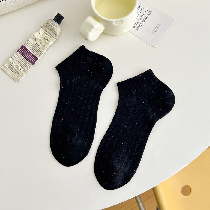 Wholesale Socks, sweat absorbing mesh, thin boat socks, boneless dot yarn, invisible socks, cotton