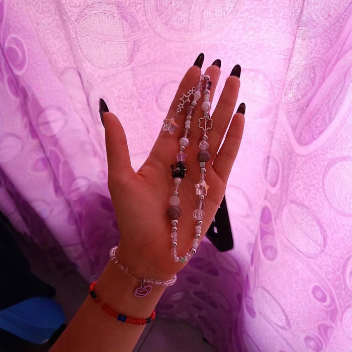 Wholesale Mobile Phone Accessories Pendant Pearl Cat's Eye Five-Pointed Star Crystal Bag Pendant