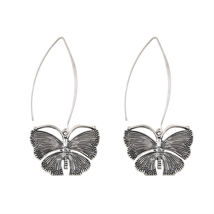 Wholesale 2pcs Retro Long Butterfly Simple Statemente Earrings