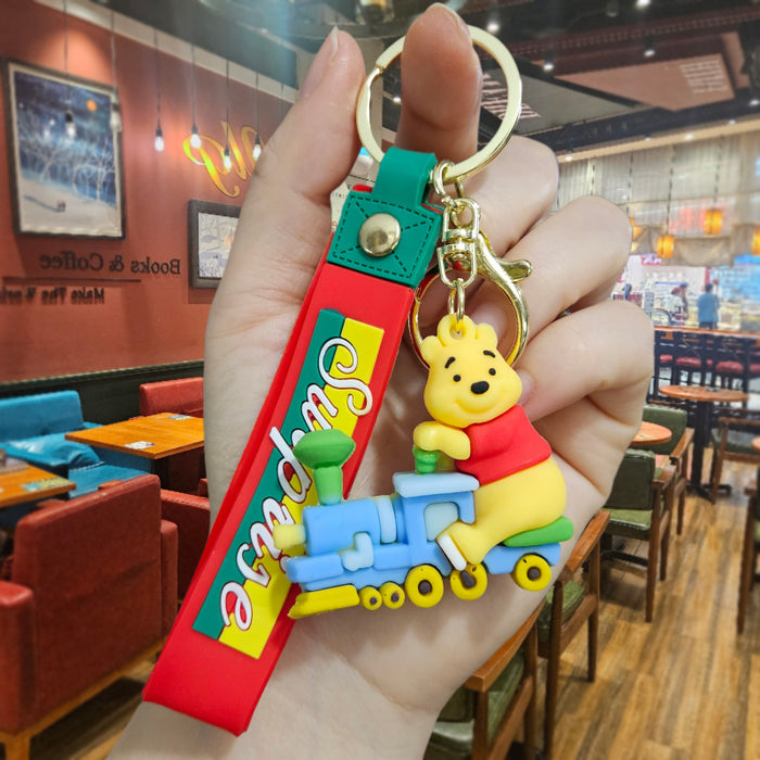 Wholesale Cartoon bear keychain pendant couple bag ornaments bear doll car key chain small gift
